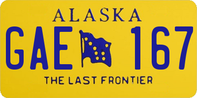 AK license plate GAE167