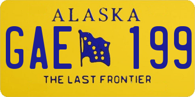 AK license plate GAE199