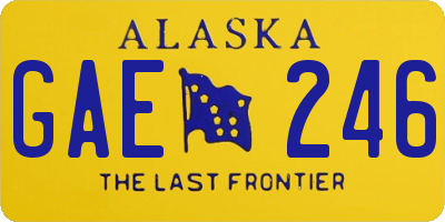 AK license plate GAE246