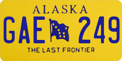 AK license plate GAE249