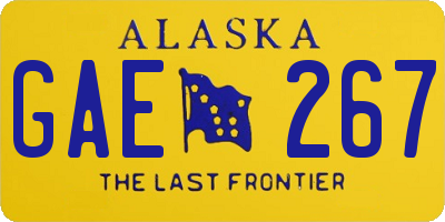 AK license plate GAE267