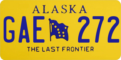 AK license plate GAE272