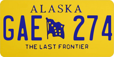 AK license plate GAE274