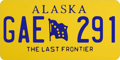 AK license plate GAE291