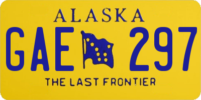 AK license plate GAE297