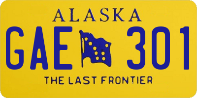 AK license plate GAE301