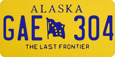 AK license plate GAE304