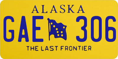 AK license plate GAE306