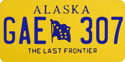 AK license plate GAE307