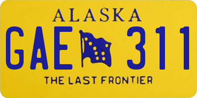 AK license plate GAE311