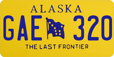 AK license plate GAE320