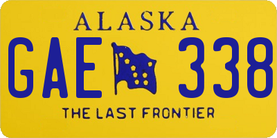 AK license plate GAE338