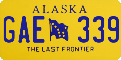 AK license plate GAE339