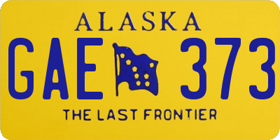 AK license plate GAE373