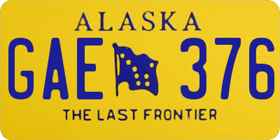 AK license plate GAE376