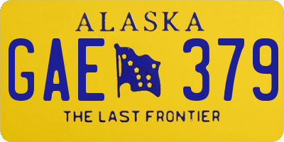 AK license plate GAE379