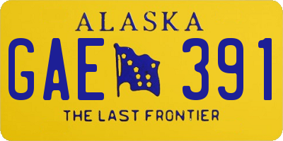 AK license plate GAE391