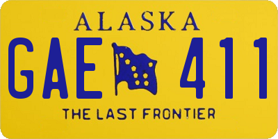 AK license plate GAE411
