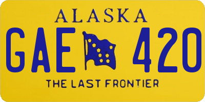 AK license plate GAE420