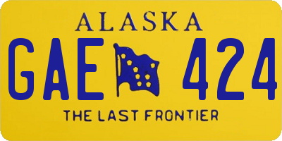 AK license plate GAE424