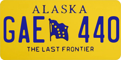 AK license plate GAE440