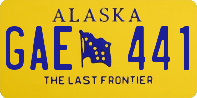 AK license plate GAE441