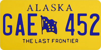 AK license plate GAE452