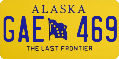 AK license plate GAE469