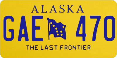 AK license plate GAE470