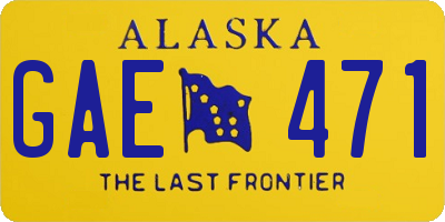 AK license plate GAE471