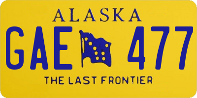 AK license plate GAE477