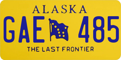 AK license plate GAE485