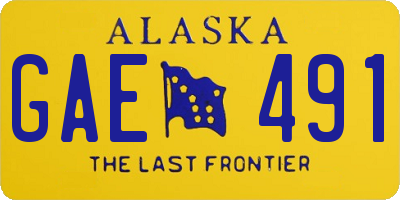 AK license plate GAE491