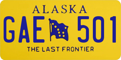 AK license plate GAE501