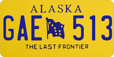 AK license plate GAE513