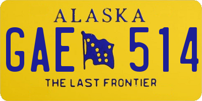 AK license plate GAE514