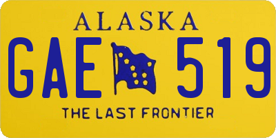 AK license plate GAE519