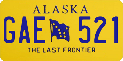 AK license plate GAE521