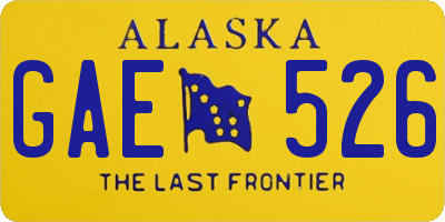 AK license plate GAE526