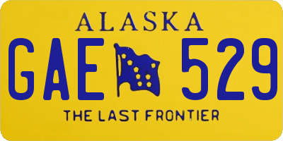 AK license plate GAE529