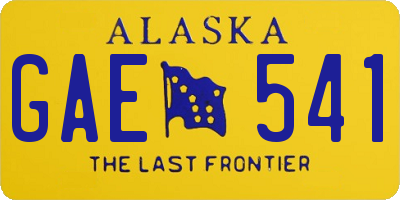 AK license plate GAE541