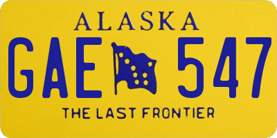 AK license plate GAE547