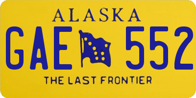 AK license plate GAE552