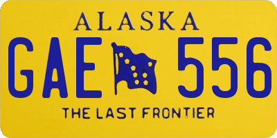 AK license plate GAE556