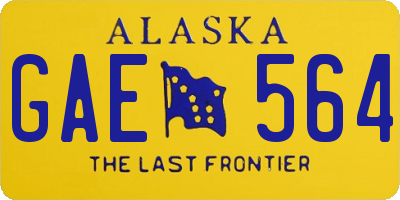 AK license plate GAE564