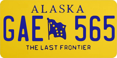 AK license plate GAE565