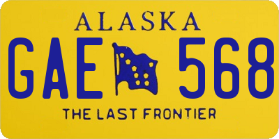 AK license plate GAE568