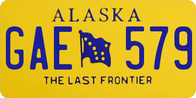 AK license plate GAE579