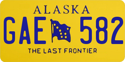 AK license plate GAE582