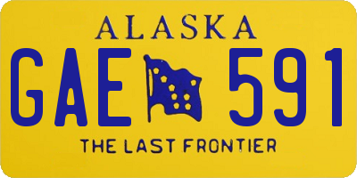 AK license plate GAE591